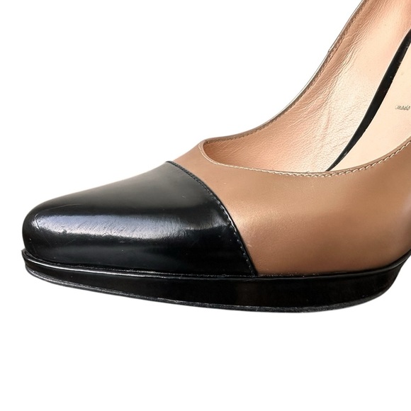 Casadei Shimmer Gold & Black Two Tone Pump Heels - Picture 7 of 16